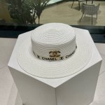 Chanel香奈儿 2025新款织带款大牌风平顶草帽 旅行必备 超好搭配 赶紧入手