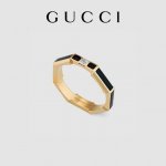 Gucci古驰 Link To Love系列珐琅钻石女士男士戒指尺寸6-11