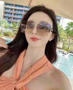 缪缪Miumiu女士墨镜高清尼龙镜片星空款 大牌范 时尚风 7231
