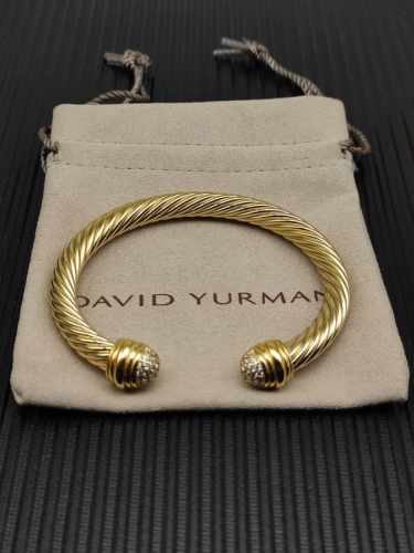 david Yurman 7Mm半边钻金色手镯 编号 Dysz-333