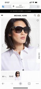P100 Mk Michael Kors复古Logo女墨镜美拉德风大框蝶形太阳镜眼镜0Mk2182U 女士墨镜