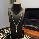 新款 专柜品质 Chrome Hearts克罗心 经典骷髅头项链 子弹吊坠 凹凸造型不同的花纹设计风格 呈现出与众不同 十字架 童军花是克罗心的志 所以更经久不