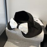dior迪奥新款蝴蝶结遮阳帽 魔术贴调节带