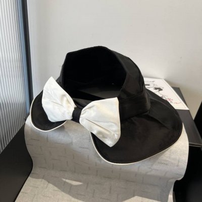 dior迪奥新款蝴蝶结遮阳帽 魔术贴调节带