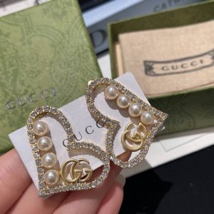 编号Ged0101 Gucci古驰新款双G爱心耳钉