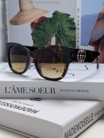 p90 Gucci古奇2025新款墨镜女款 高级感太阳眼镜潮酷海边度假港风复古圆脸 女士潮流 超靓彩钻