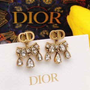 编号Ded0067 Dior家水滴钻Cd耳钉 同款材质 925银针
