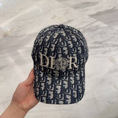 Dior迪奥 刺绣 官网同步新款发布 老花D家棒球帽，水洗标吊牌齐全，超级火爆