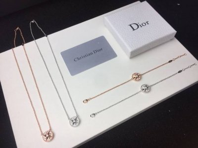 项链 手链 Dior 满钻罗盘项链手链Victoire De Castellane以风玫瑰造型重新演绎Dior先生的幸运星-八芒星被交缠的稻穗环绕的饰牌 在链条