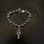 批 新款 专柜品质 Chrome Hearts克罗心 经典复古十字花球宝剑手链 凹凸造型不同的花纹设计风格 呈现出与众不同 十字架 童军花是克罗心的志 所以更经