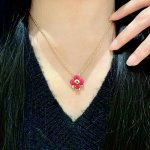 Lv经典老花项链