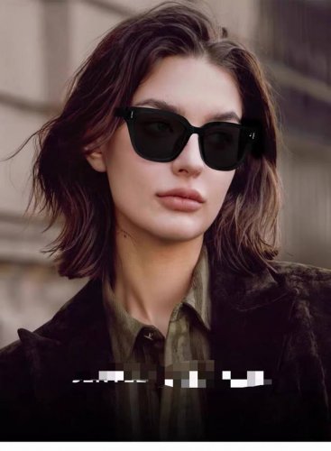 Louis Vuitto*新款欧美时尚猫形复古个性小框偏光太阳镜潮男女网红墨镜Ins