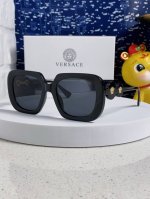 Versace范思哲 2025新款两个圈新款简约大方框太阳镜个性风潮金属五角星防晒墨镜 男女通用