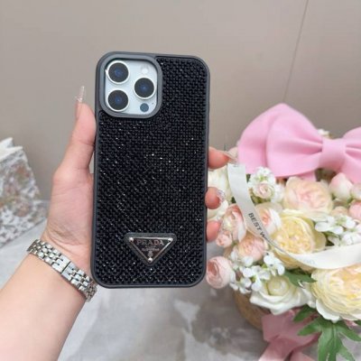 prada 官网同款手机壳 全包壳 普拉达手机壳 纯手工贴钻 Bingbing 型号 为了不出现报错型号 请打开本机查看手机设置显示的型号 iphone16系列