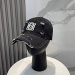 loewe罗意威新款破洞洗水牛仔棒球帽 经典罗意威刺绣标志 男女同款 百搭透气 四季可佩戴