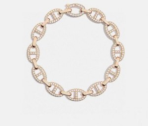 A批M Monaco Maille Marine链环手链玫瑰金色设计感