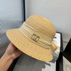 华伦天奴拉菲草盆帽 妥妥的名媛气质 头围57Cm