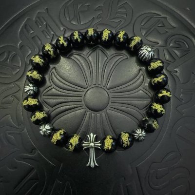 新款 专柜品质 Chrome Hearts克罗心 经典多元素手串手链 ，小红书热款，凹凸造型不同的花纹设计风格呈现出与众不同 十字架童军花是克罗心的标志 所以更