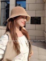 Lv路易威登手工编织盆帽遮阳防晒帽子女韩版镂 空透气夏季可折叠显脸小渔夫帽