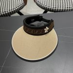 p80 苍迪Fendi新款大帽檐空顶帽女夏季户外太阳帽网红无顶防晒 帽海边骑行遞阳帽