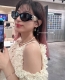 p100 Chanel香奈儿 2025新款熊猫拼色镜腿椭圆时尚太阳眼镜墨镜Ch5524