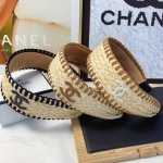 chanel小香 chanel发箍 编织拉菲草皮革Logo轻奢风发箍气质百搭小仙女必入单品名媛风十足 宝藏款 闭眼入推荐款 单个