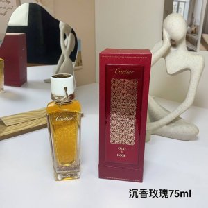 高端品质 沉香玫瑰 Oud & Rose 卡地亚Cartier香水75Ml 香调：东方花香调 气味：沉香 乌木 玫瑰 属性：中性香