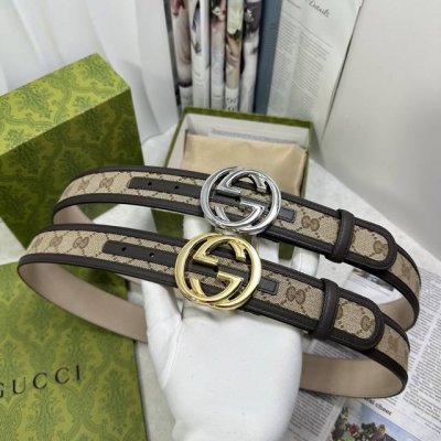 特 Gucccii 颜色 啡色 尺寸 3.8Cm 永不落幕的经典款 啡色真皮包边内饰以双G织布 工艺复杂 做工精致 铜金属扣头 高端品质