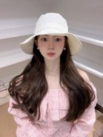 迪奥Dior韩版蝴蝶结渔夫帽子女款夏天配裙子遮阳盆帽脸小 大檐防晒太阳帽