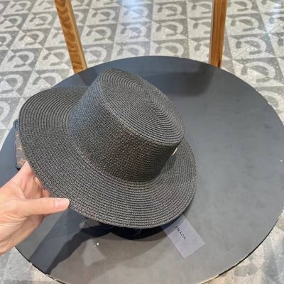 普拉达prada 新款平顶草帽、头围57Cm
