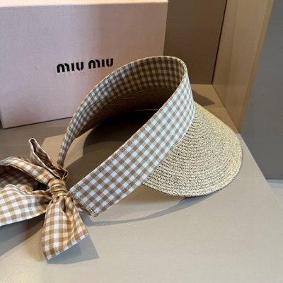 缪缪Miumiu 春夏新款拉菲遮阳帽 高级定制