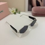 缪缪Miumiu 新款墨镜女士高级感防晒棱形小框金属眼镜 巨显瘦适合小脸型女生 韩系太阳眼镜