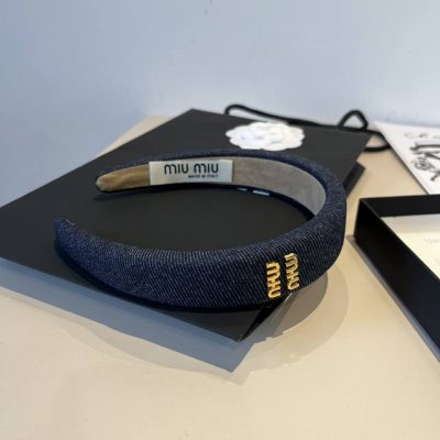 60￥ miumiu缪缪牛仔发箍，高端定制名媛必备哦你