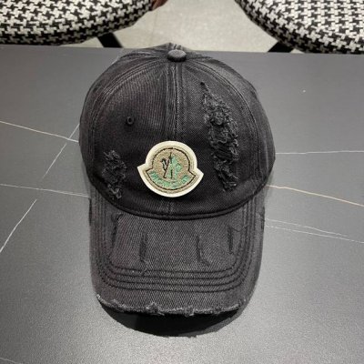 蒙口Moncler新款破洞棒球帽，时尚炸街单品，风格很Ok，高品质舒适透气，
