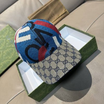 古奇2025新款 配盒子布袋，Gucci 古奇 新款原单棒球帽涂鸦艺术棒球帽专柜1:1开模订制，最高版本，原版帆布料+头层牛皮，轻盈透气！实物拍摄，四季百搭男女
