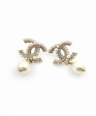 Chanel 经典 珍珠+高档高碳钻耳环 黄铜材质 一比一定制 S925银针 超美
