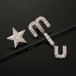 Miu Miu 缪缪 新款 施华洛世奇 水晶 满钻不对称耳钉 耳环 原版材质 纯银针 手工镶嵌水晶造型 质感饱满又细致！仿若无物、煜煜生辉、简洁优雅又存在感十足