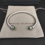 David Yurman 5Mm旋转镶嵌钻浅绿钻手镯 建议适合佩戴的手围15-20Cm 编号Dysz-047