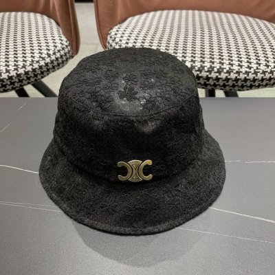 Celine赛琳 韩版蕾丝薄款平顶渔夫帽子女夏季时 尚镂空透气遞脸防晒帽日系盆帽