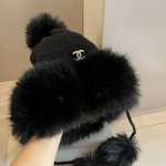 Chanel香奈儿针织护耳帽、加绒内里