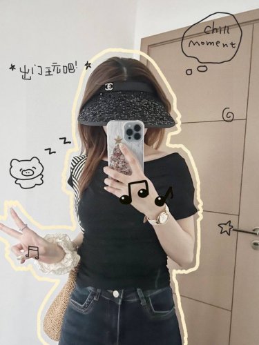 特 配防尘袋 Chanel香奈儿 2025新款独家款小香亮片遮阳帽空顶帽，遮阳百搭～休闲出街神器