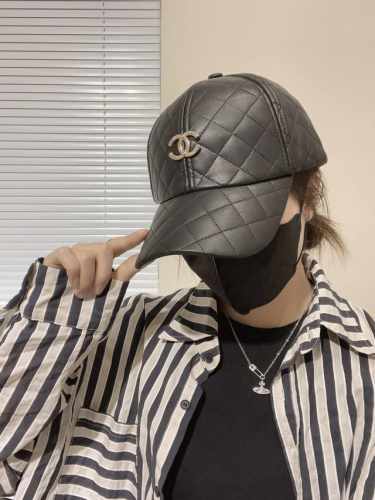 配防尘袋 Chanel香奈儿 2024新款皮质小香风棒球帽，新款出货，大牌款超好搭配，赶紧入手！
