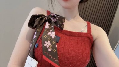 Lv驴家100%真丝 18姆米重磅斜纹材质 长条丝巾Twilly束发带 尖角樱花笑脸 120X5Cm 一条神奇的束发带 绑包包 绑头发 当手环 无论是搭配夏天的