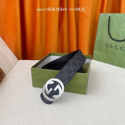 Gucci顶级品质，双面压花皮，搭配精品挂扣，精工制作，高端奢华，双面可用，宽度4.0Cm