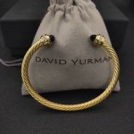 david Yurman 5Mm金色带钻黑钻手镯。建议适合佩戴的手围15-20Cm 编号Dysz-134