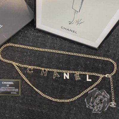 编码N515 1227825 香奈儿腰链热销款爆上新 Chanel绝美黑白珐琅字母金属腰链 复古又Hin甜酷风简直是绝绝子 百搭超好看，经典永不过时