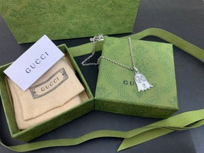 gucci 古驰 复古做旧 幽灵小鬼项链 长度：50+5Cm 编号：D0457137