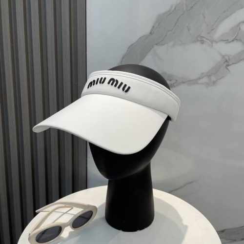 Miumiu缪缪 夏日冰丝空顶帽 空顶防晒帽不耽误扎马尾~ 冰丝面料实用又好看！ 大帽檐的设计能有效的阻隔紫外线 多色可选