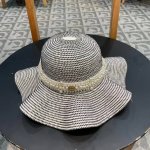 chanel香奈儿 2025新款小香风密织度假风盆帽草帽，出街旅行单品