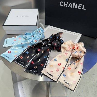 配包装盒 chanel 香奈儿 最新款小香飘带发圈 多彩系列 超级好看 名媛范儿十足 小仙女必备